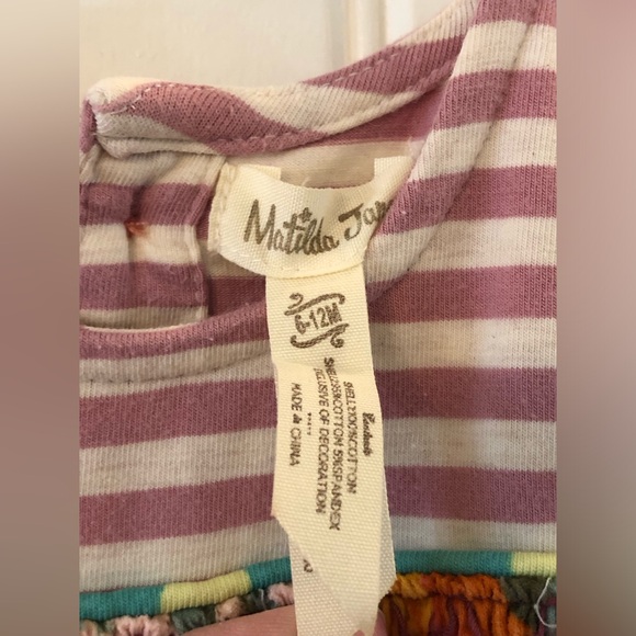 Matilda Jane Dress Infant 6-12 Mo. Tea Time Floral Corduroy Diaper Cover Ruffle - Picture 5 of 5